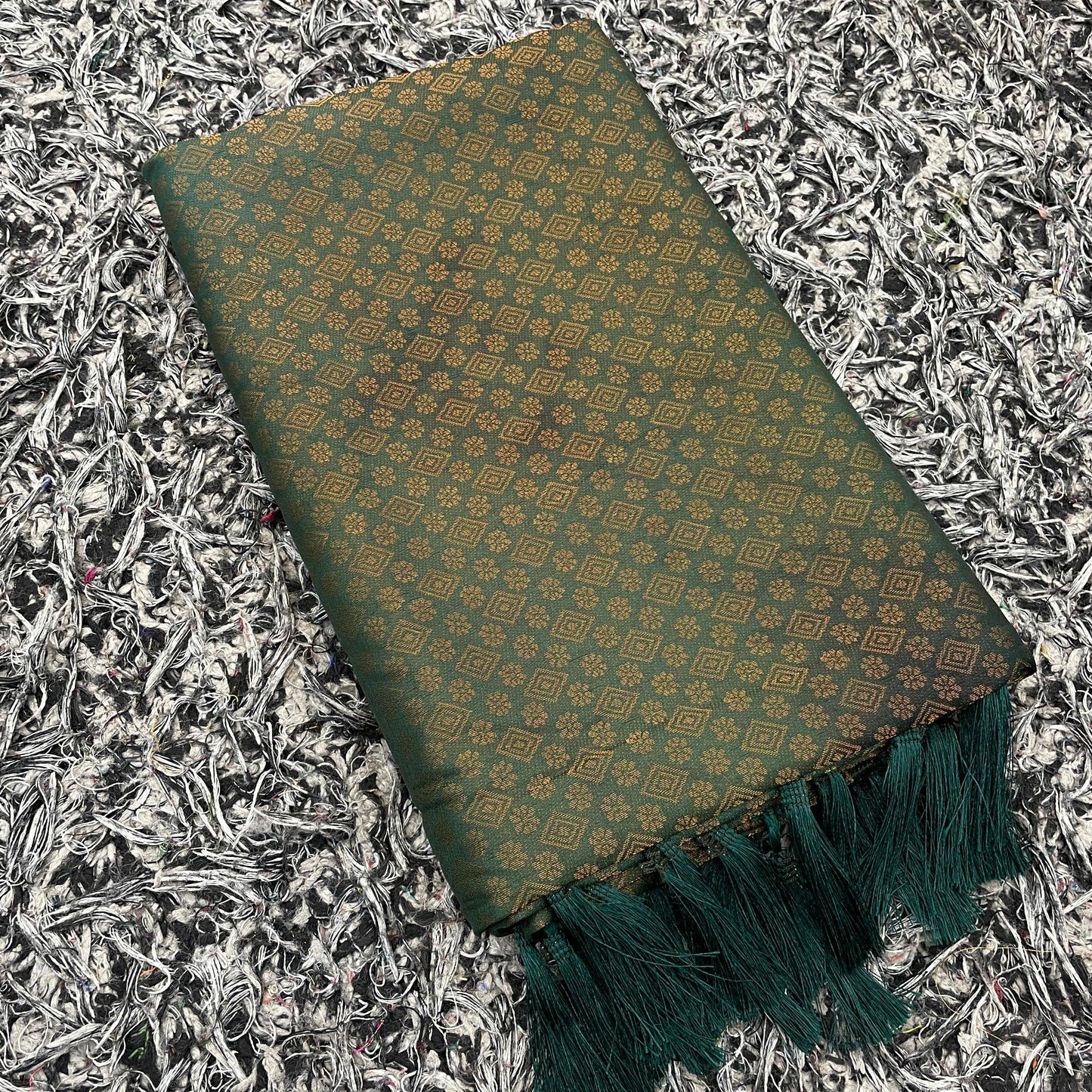 Saree Soft silk traditionnel léger et fluide - Vert