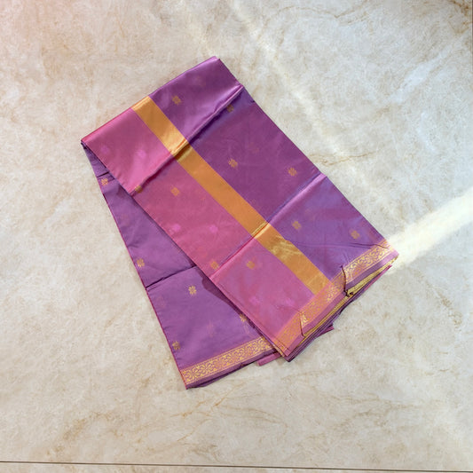 Saree Cotton fin simple – Violet rose
