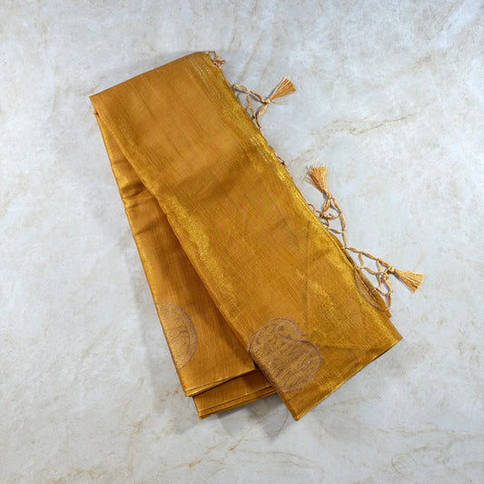 Saree Tissue silk Brillant - Orange