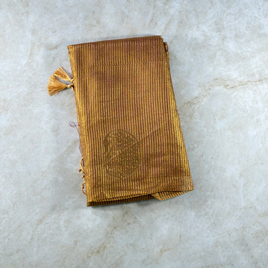 Saree Tissue silk Brillant -dorée