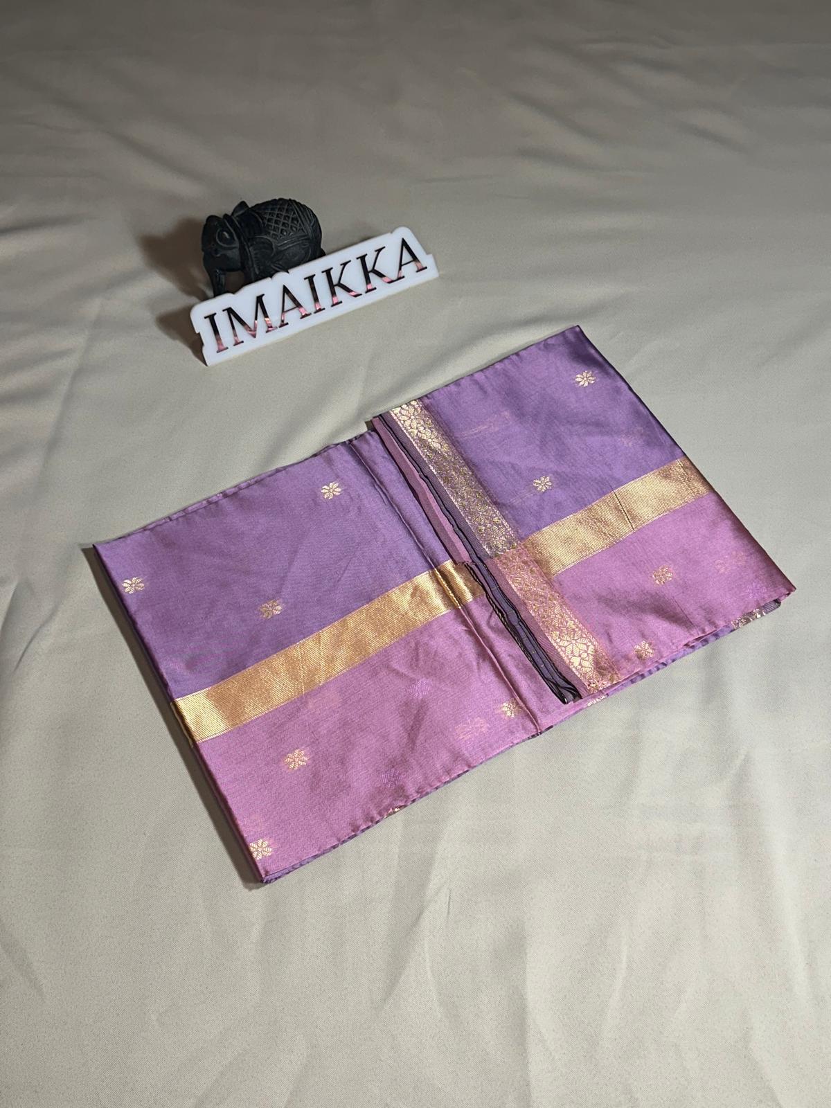 Saree Cotton fin simple – Violet rose